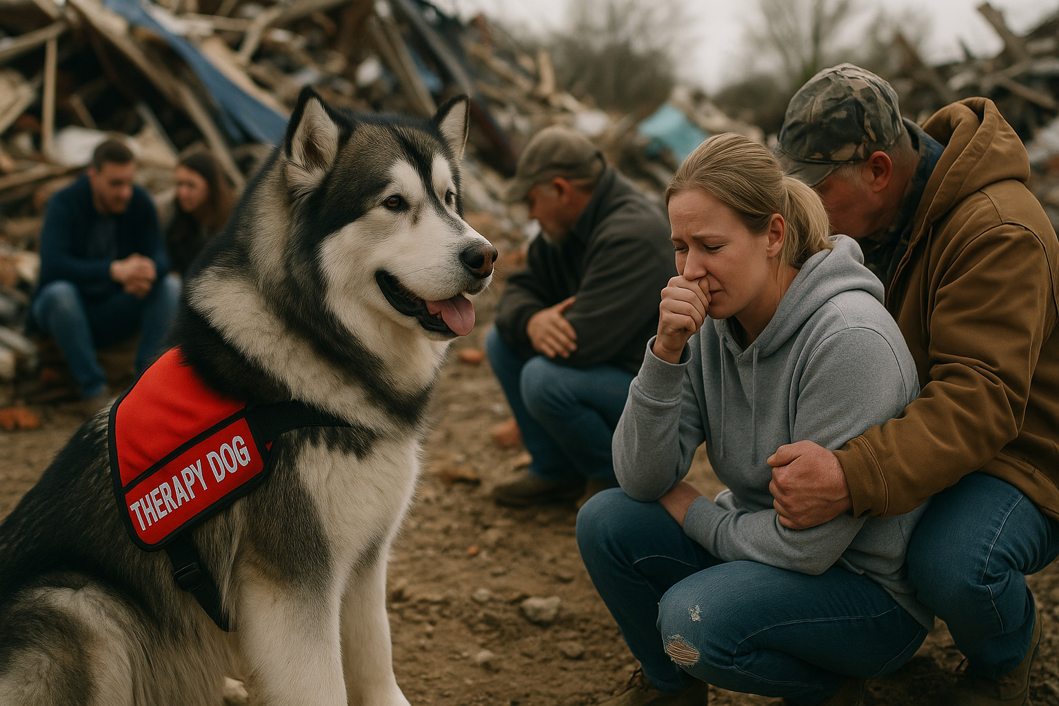 Alaskan Malamute as a Therapy Dog