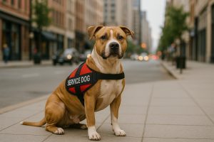 American Staffordshire Terrier as a Service Dog