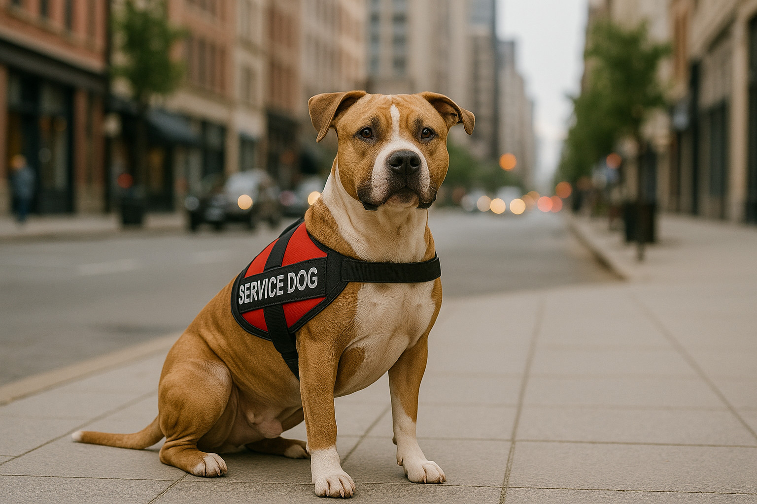 American Staffordshire Terrier as a Service Dog