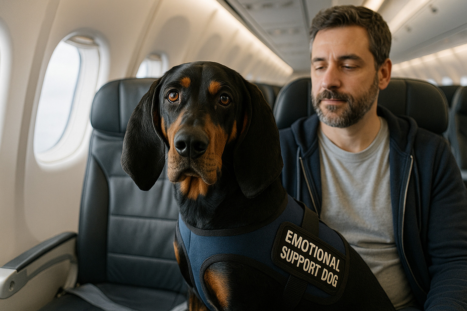 Black and Tan Coonhound as an Emotional Support Dog