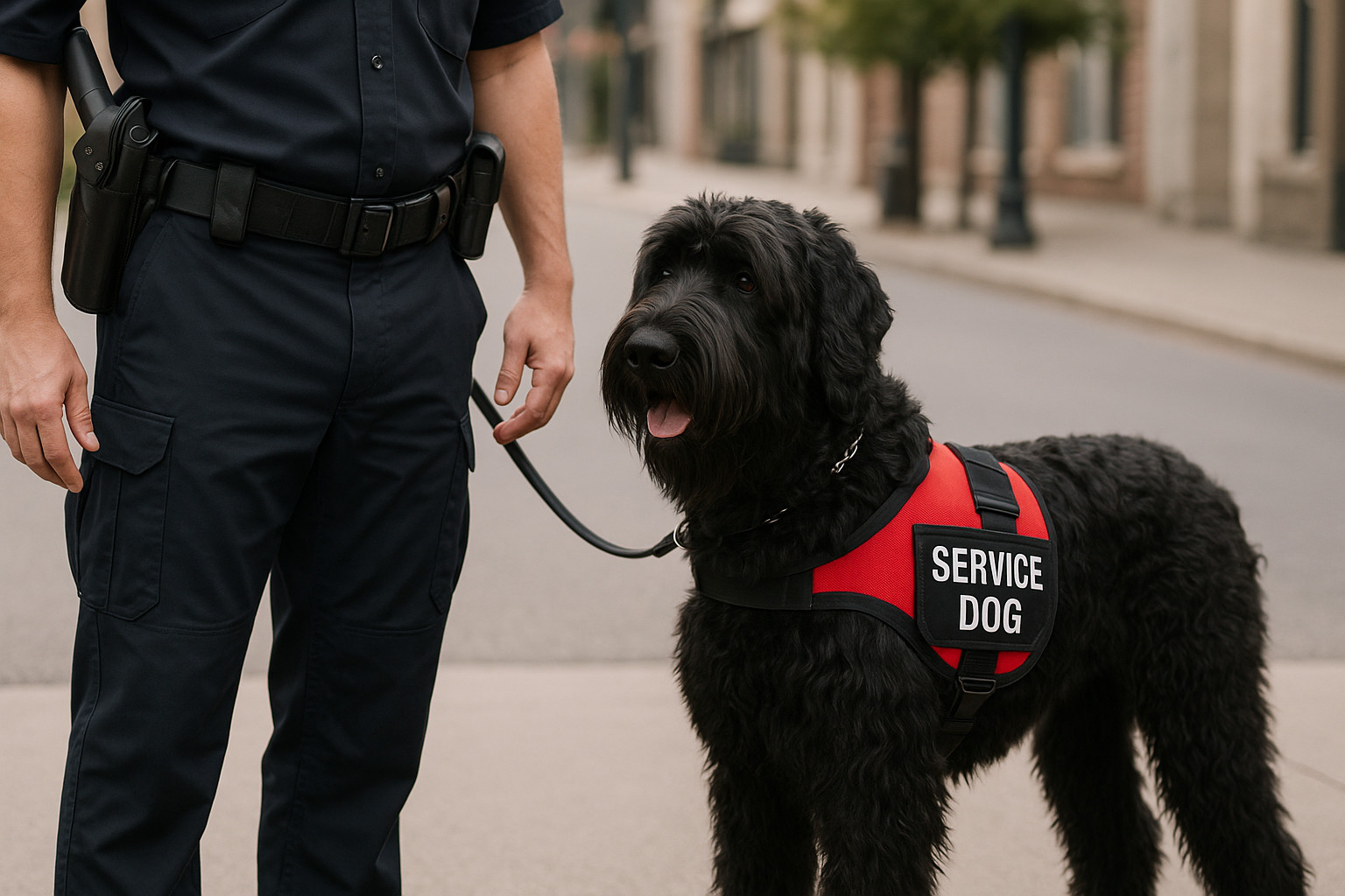 Black Russian Terrier as a Service Dog