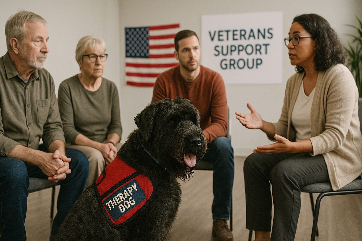 Black Russian Terrier as a Therapy Dog