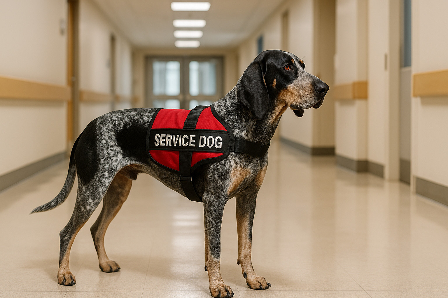 Bluetick Coonhound as a Service Dog