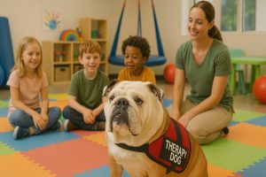 Bulldog as a Therapy Dog