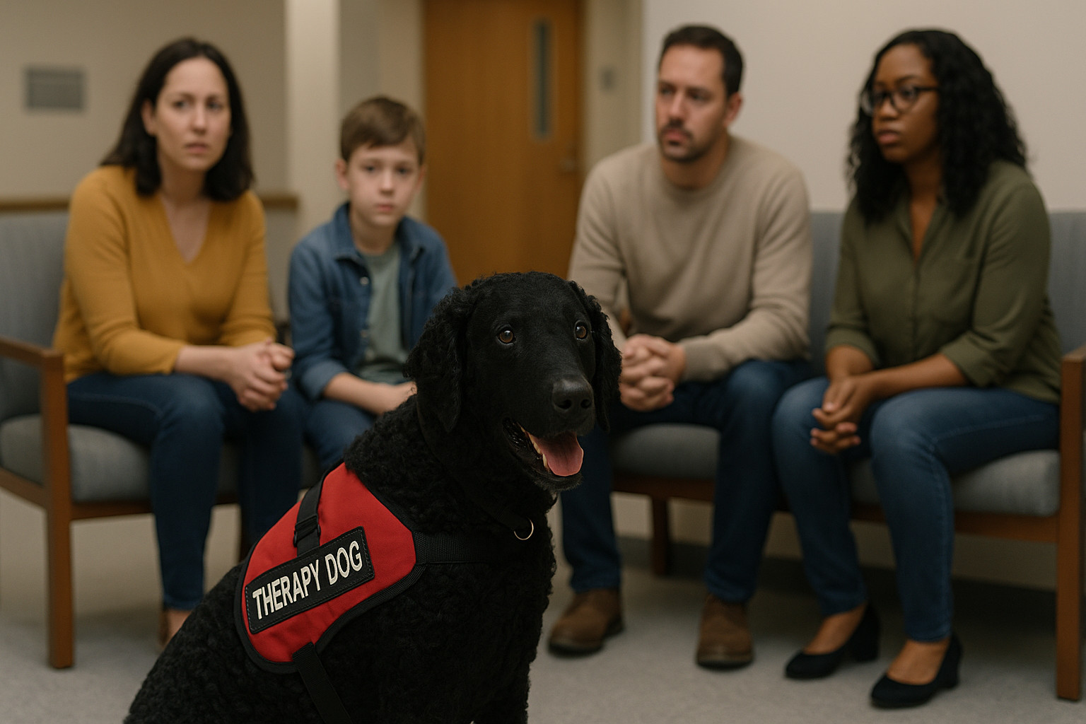 Curly Coated Retriever as a Therapy Dog