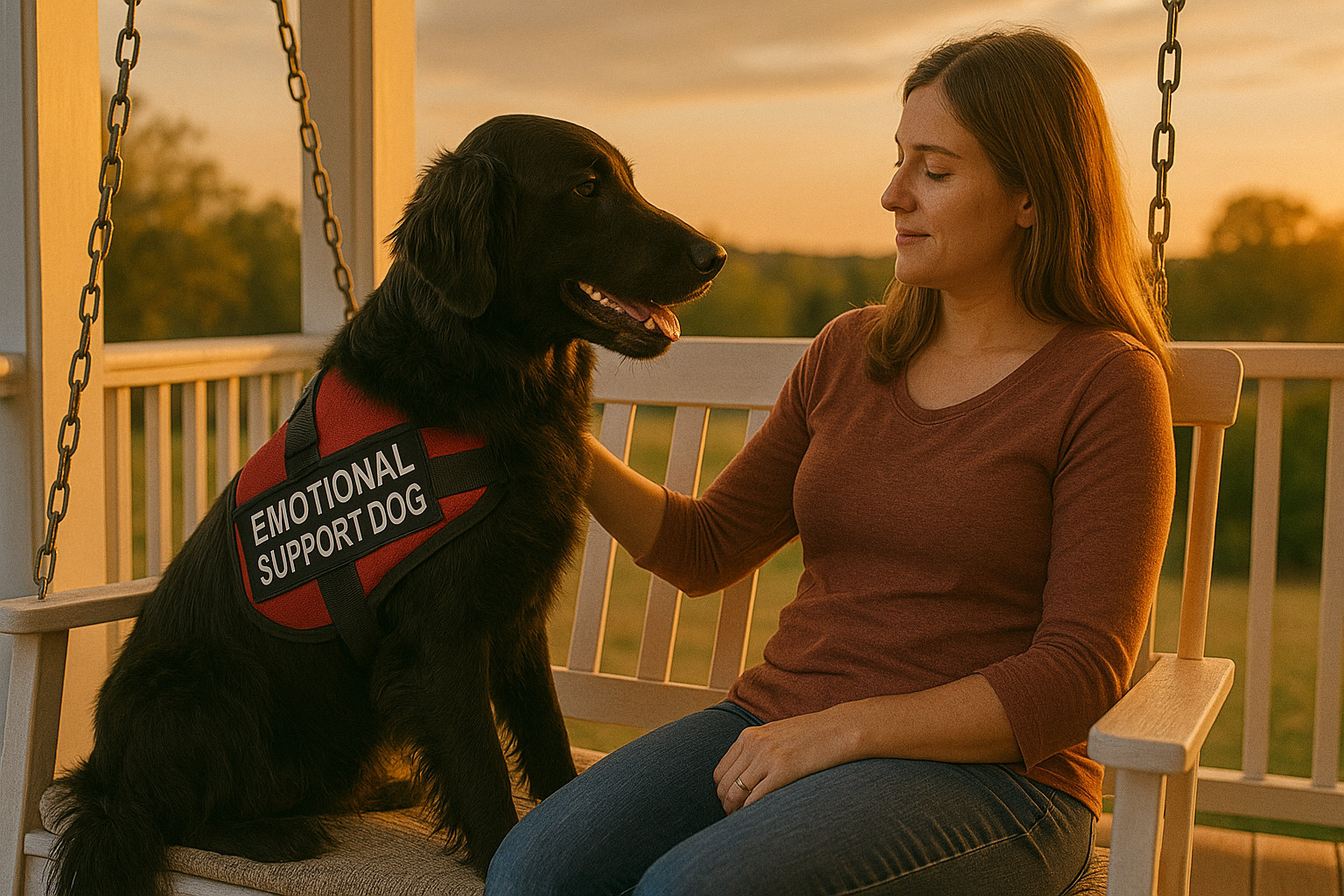 Flat-Coated Retriever as an Emotional Support Dog