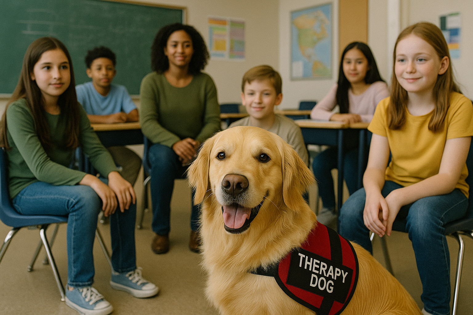 Golden Retriever as a Therapy Dog