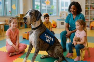 Great Dane as a Therapy Dog