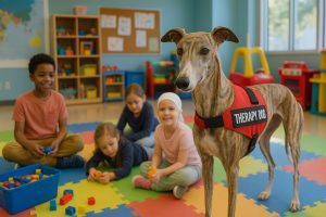 Greyhound as a Therapy Dog