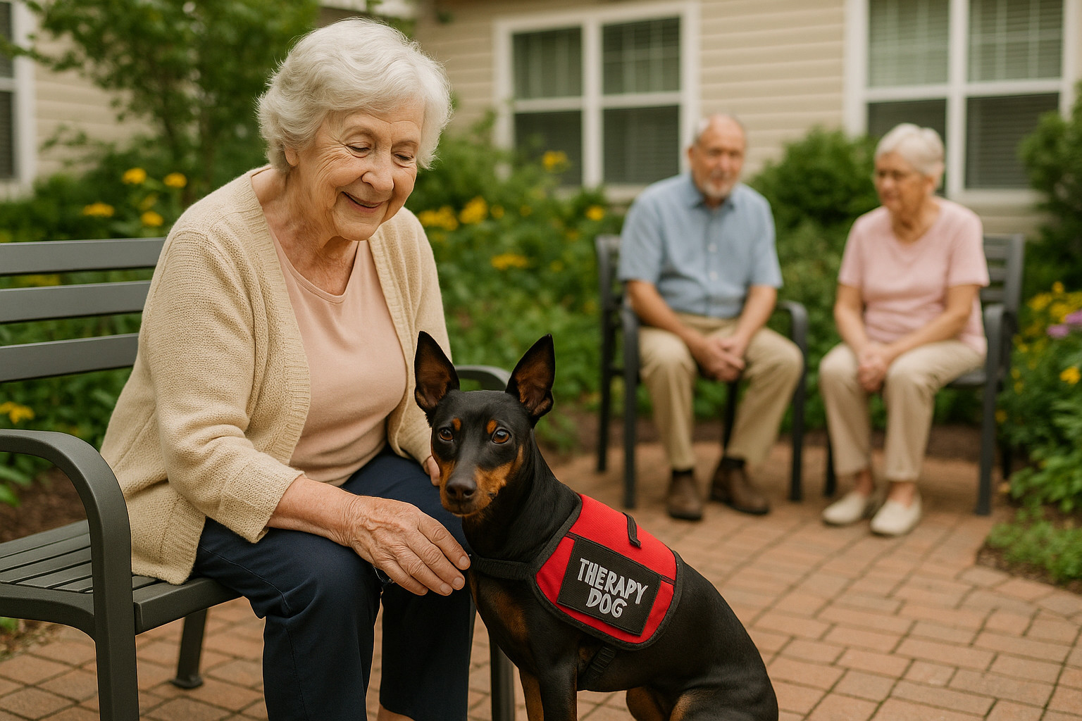 Manchester Terrier as a Therapy Dog