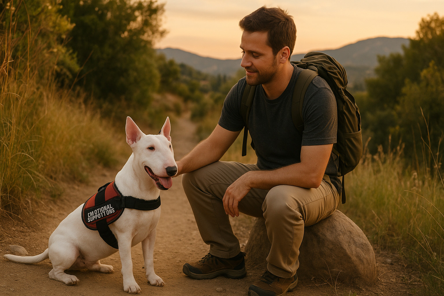 Miniature Bull Terrier as an Emotional Support Dog