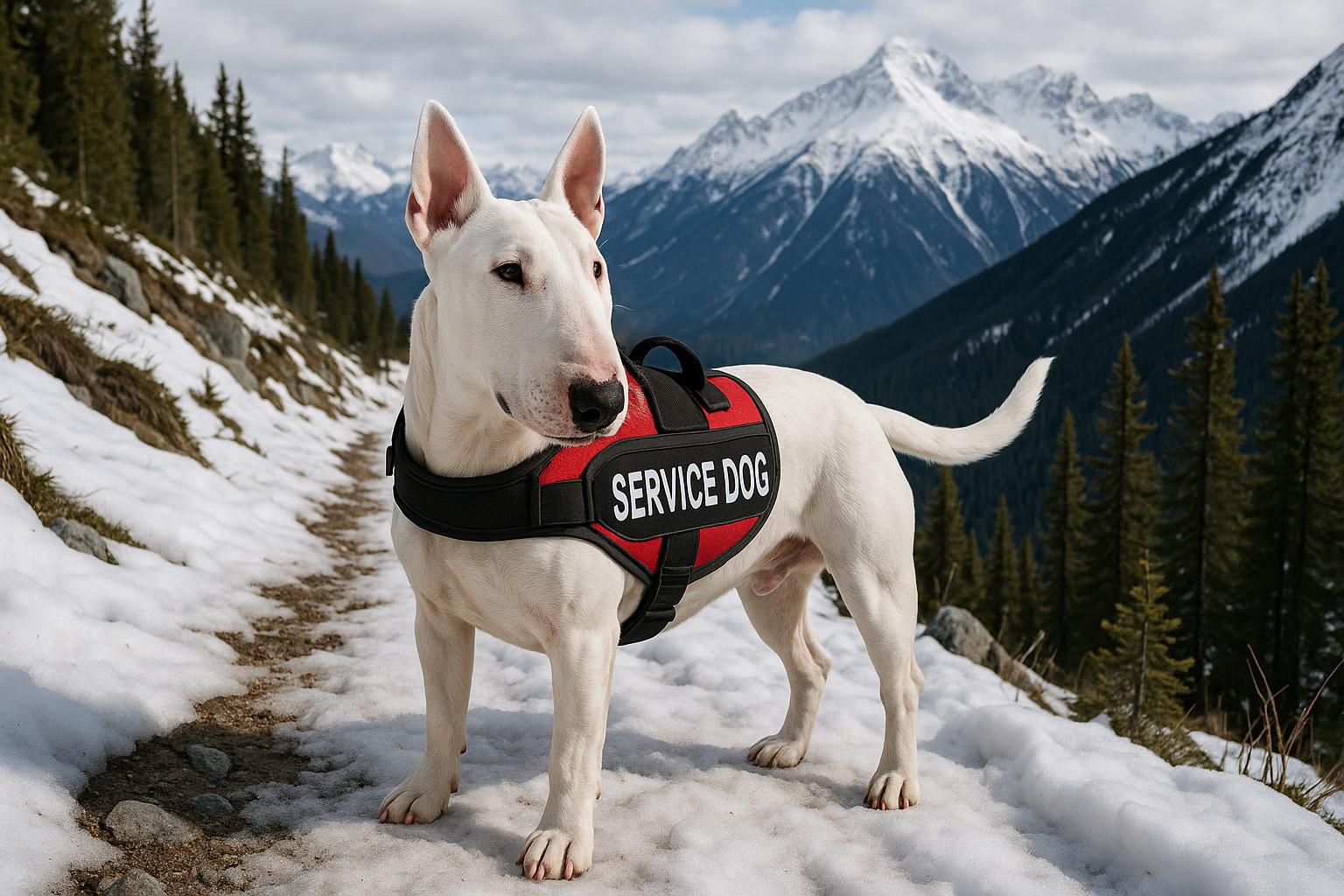 Miniature Bull Terrier as a Service Dog