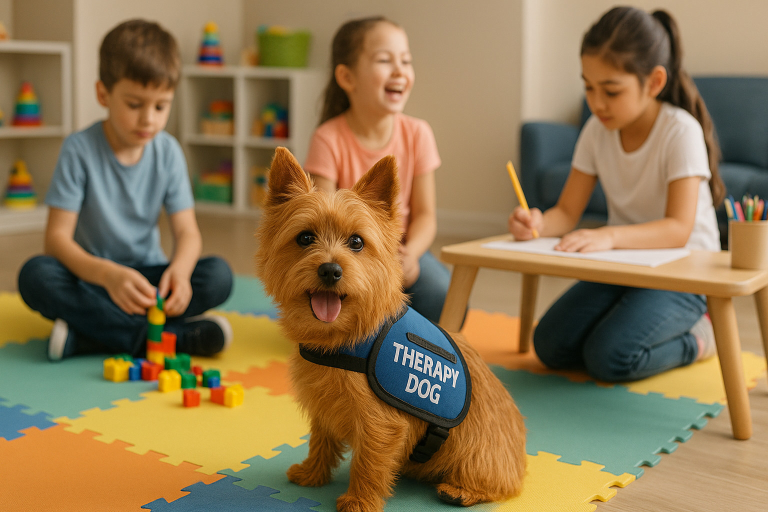 Norwich Terrier as a Therapy Dog