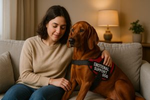 Redbone Coonhound as an Emotional Support Dog