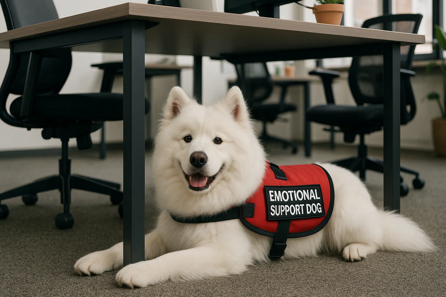 Samoyed as an Emotional Support Dog