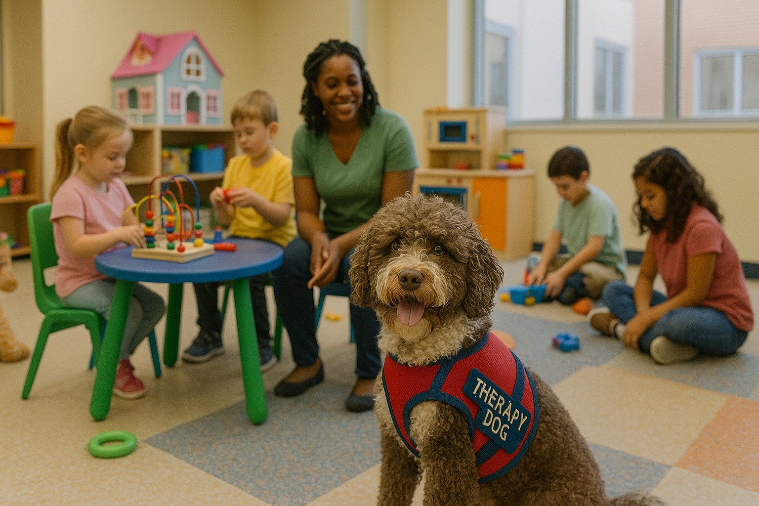 Spanish Water Dog as a Therapy Dog