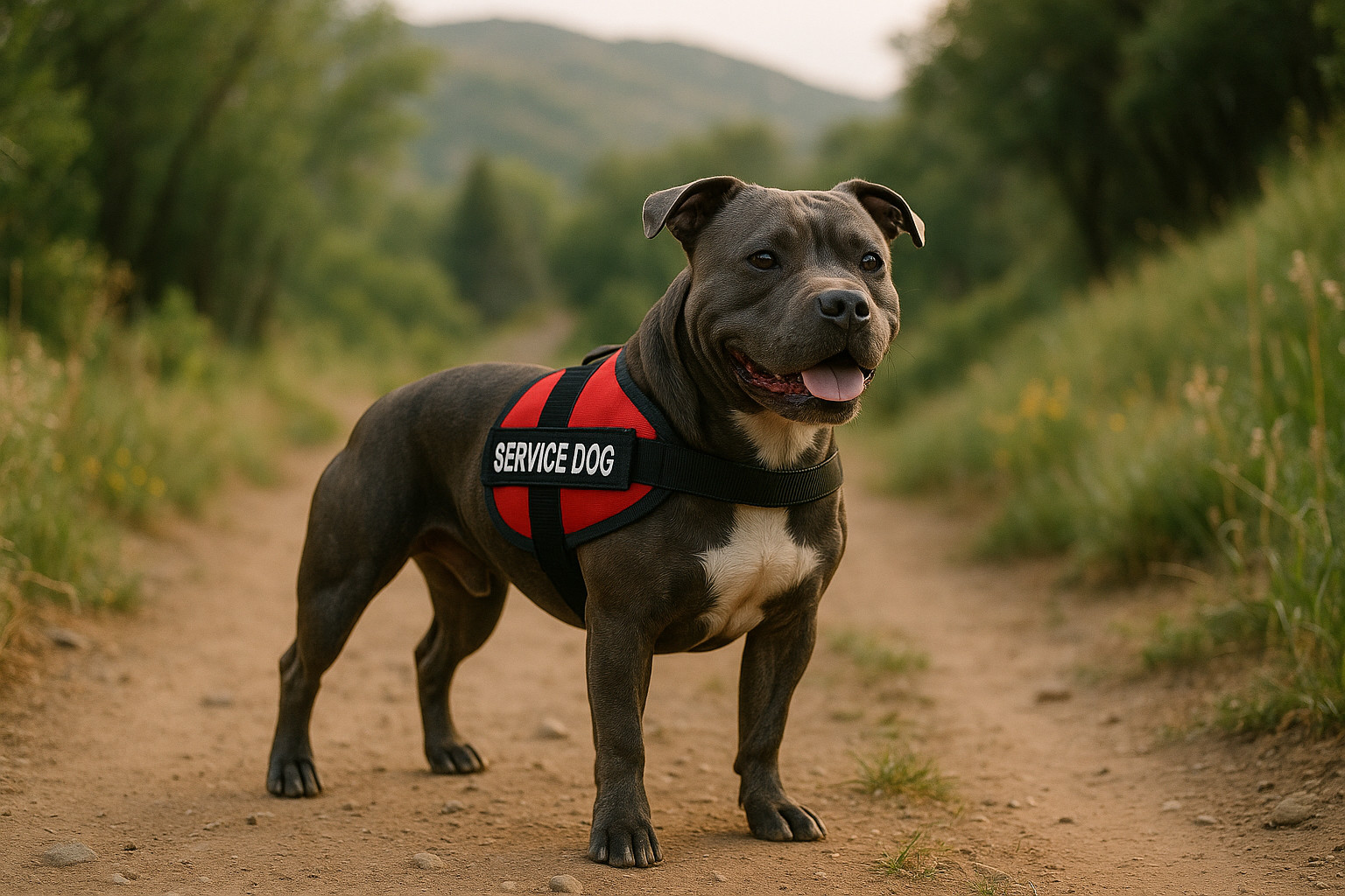 Staffordshire Bull Terrier as a Service Dog